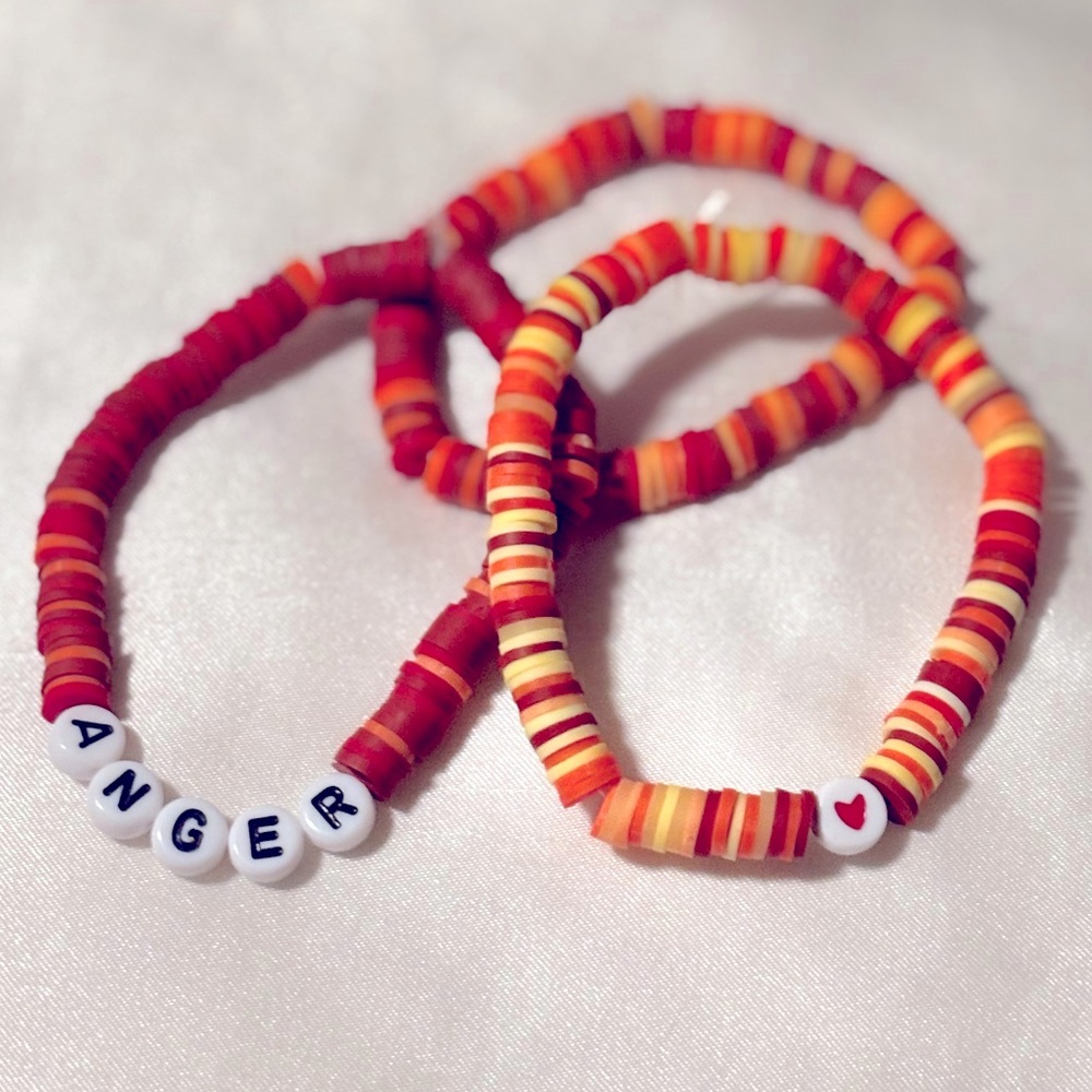 Anger inspired bracelets (set of 3)
